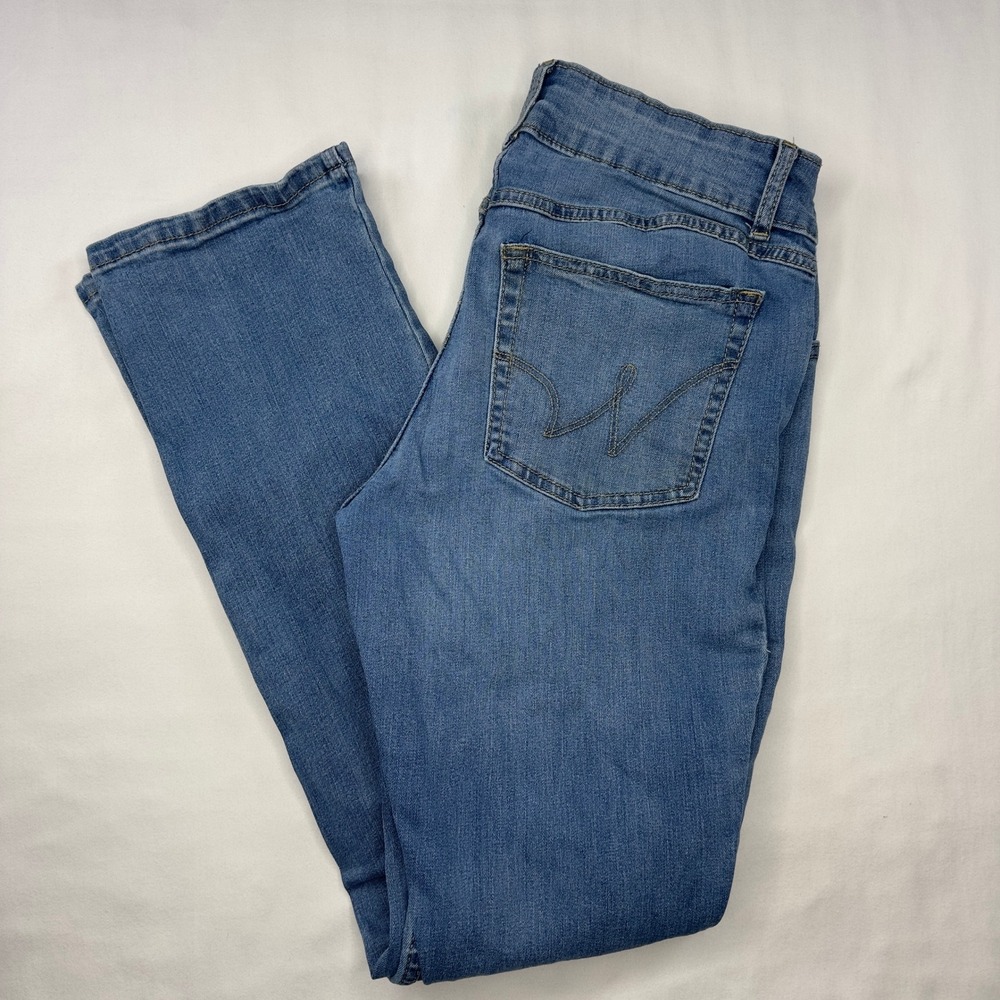 Wrangler Jeans Womens 9/10x32 Straight Leg Blue Denim Western Pants Outdoors